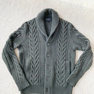 Banana Republic Button Up Cable Knit Italian Yarn Cardigan Sweater